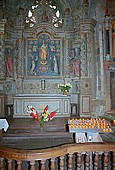 Locronan, glise St. Ronan, Rosenkranz Altar 